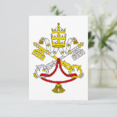 Vatican Coat of Arms Holy Card Dankeskarte (Stehend Vorderseite)