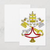 Vatican Coat of Arms Holy Card Dankeskarte (Vorne/Hinten)