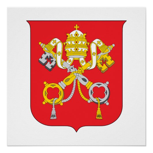 Vatican country coat arms symbol emblem flag poster (Vorderseite)