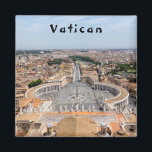 Vatikan, Italien: Piazza San Pietro Magnet<br><div class="desc">Luftbild des Petersplatzes im Vatikan und Rom - Italien.</div>