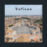 Vatikan, Italien: Piazza San Pietro Magnet<br><div class="desc">Luftbild des Petersplatzes im Vatikan und Rom - Italien.</div>
