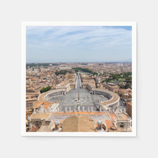 Vatikan, Italien: Piazza San Pietro Serviette (Vorderseite)