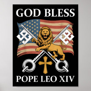 Vatikan Papst Leo Xiv - Gott segne Papst Leo Xiv Poster