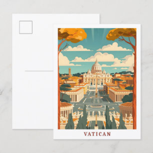 Vatikan Rom Italien Elegante Kunst Vintage Reise Postkarte