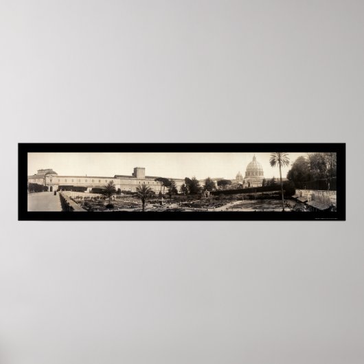 Vatikangarten Foto 1909 Poster (Vorne)