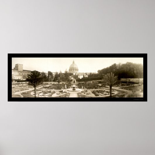 Vatikangarten Rom Foto 1909 Poster (Vorne)