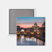 Vatikanstadt am Abend römisch-katholische Kirche Magnet (Vorderseite/Rückseite)