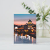 Vatikanstadt am Abend römisch-katholische Kirche Postkarte (Stehend Vorderseite)