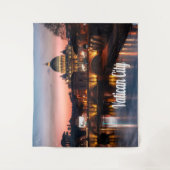 Vatikanstadt am Abend römisch-katholische Kirche Wandteppich (Vorderseite)