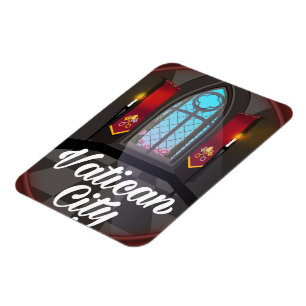 Vatikanstadt Cartoon Reiseplakat Magnet