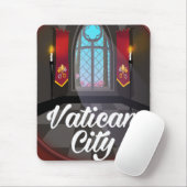 Vatikanstadt Cartoon Reiseplakat Mousepad (Mit Mouse)