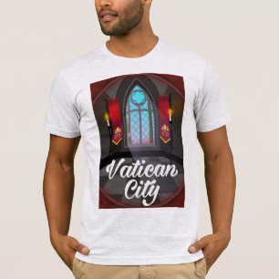 Vatikanstadt Cartoon Reiseplakat T-Shirt