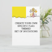 Vatikanstadt-Flagge Einladung (Stehend Vorderseite)
