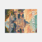 Vatikanstadt Kunst, Dichtung und Musik Vintag Fleecedecke (Vorderseite (Horizontal))