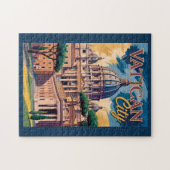 Vatikanstadt malerische Illustration Reise Kunst Puzzle (Horizontal)
