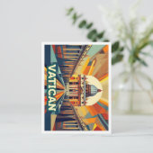 Vatikanstadt Reisen künstlerisch farbenfroh Postkarte (Stehend Vorderseite)