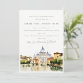 Vatikanstadt Rom Italien Landschaft Probe Abendess Einladung (Stehend Vorderseite)