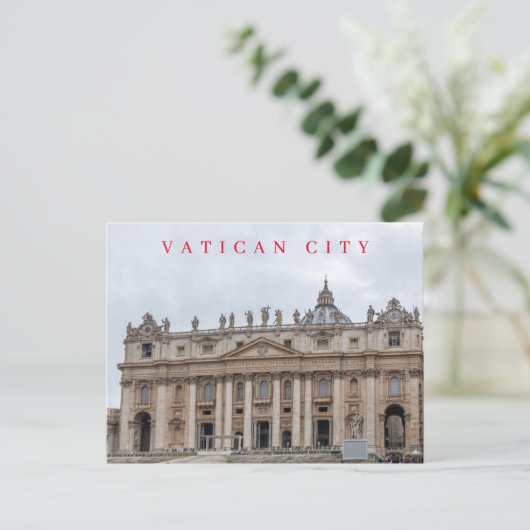 Vatikanstadt St. Peter Basilica - Blick auf die Pi Postkarte (Stehend Vorderseite)
