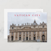 Vatikanstadt St. Peter Basilica - Blick auf die Pi Postkarte (Vorne/Hinten)