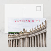 Vatikanstadt St.Peter-Platz Kolonnade Postkarte (Vorne/Hinten)