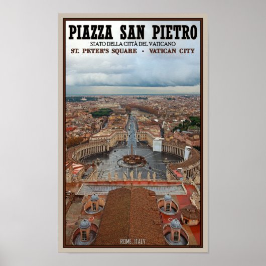 Vatikanstadt - St Peters Square View Poster (Vorne)
