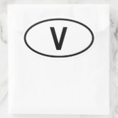 Vatikanstadt V Ovaler Aufkleber (Tasche)