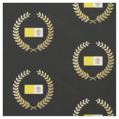 Vatikanstadtflagge Stoff (Nahaufnahme)