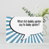 Vatispinnenwitz Einladung (Stehend Vorderseite)