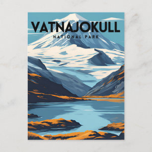 Vatnajokull National Park Travel Poster Postkarte