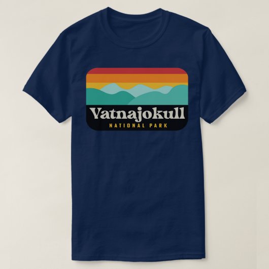 Vatnajokull Nationalpark Island Camping Glacier T-Shirt (Design vorne)