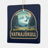 Vatnajokull Nationalpark Island Reisen Vintag Keramikornament (Links)