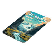 Vatnajokull Nationalpark Island Reisen Vintag Magnet (Linke Seite)