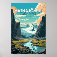 Vatnajokull Nationalpark Island Reisen Vintag