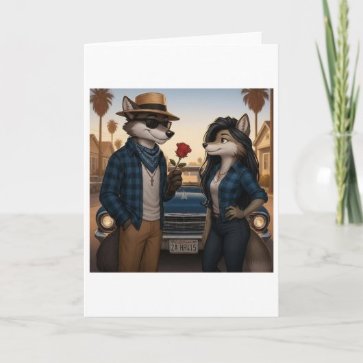 Vato Lobo "Valentines" Feiertagskarte (Vorderseite)