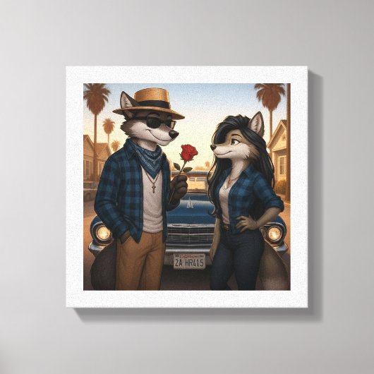 Vato Lobo "Valentines"  Leinwanddruck (Vorderseite)