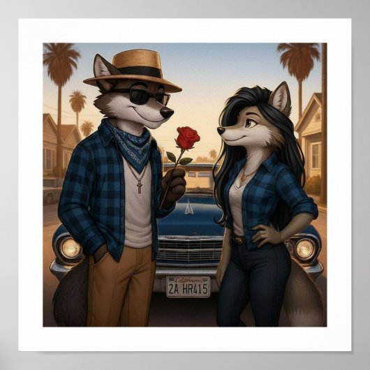 Vato Lobo "Valentines" Poster (Vorne)