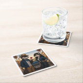 Vato Lobo "Valentines" Rechteckiger Pappuntersetzer (Vor Ort)