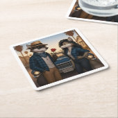 Vato Lobo "Valentines" Rechteckiger Pappuntersetzer (angewinkelt)