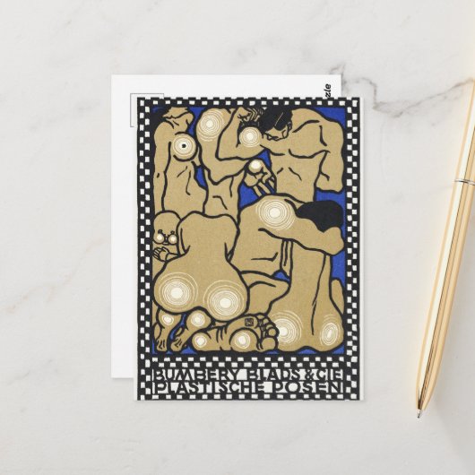Vaudeville Act 4: Bumbery Blads & Cie, Plastic Pos Postkarte (Vorderseite/Rückseite Beispiel)
