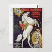 Vaudeville, Circus zeigt Postkarte (Vorne/Hinten)