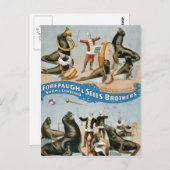 Vaudeville, Circus zeigt Postkarte (Vorne/Hinten)