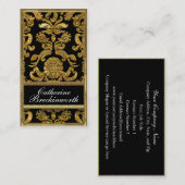 Vaudreante Ebenholz-Damast beruflich Visitenkarte (Vorne/Hinten)