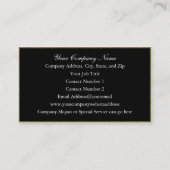 Vaudreante Ebenholz-Damast beruflich Visitenkarte (Rückseite)