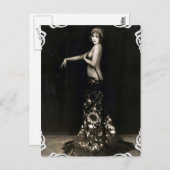 Vaudville Showgirl Vintag Postcard Postkarte (Vorne/Hinten)