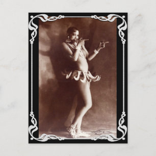 Vaudville Vintage Banana Postcard Postkarte