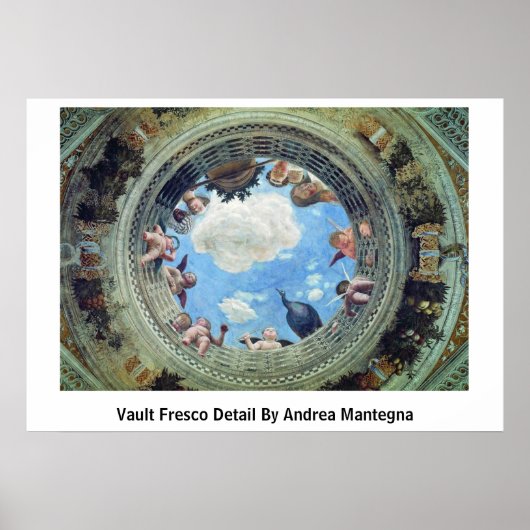 Vault Fresco Detail von Andrea Mantegna Poster (Vorne)