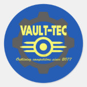 Vault-Tec - überlebende Wettbewerber Runder Aufkleber (Vorderseite)