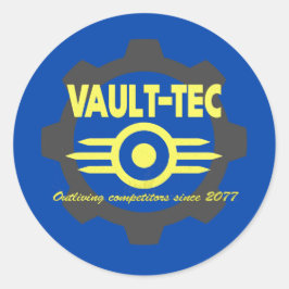 Vault-Tec - überlebende Wettbewerber Runder Aufkleber