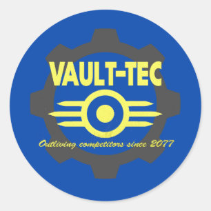 Vault-Tec - überlebende Wettbewerber Runder Aufkleber