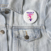 Vault Vibes Gymnastics Gymnast Girls Button (Beispiel)